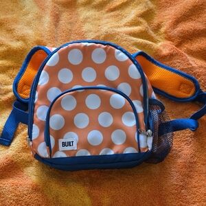 Kids Polka Dot Backpack - Orange and Blue